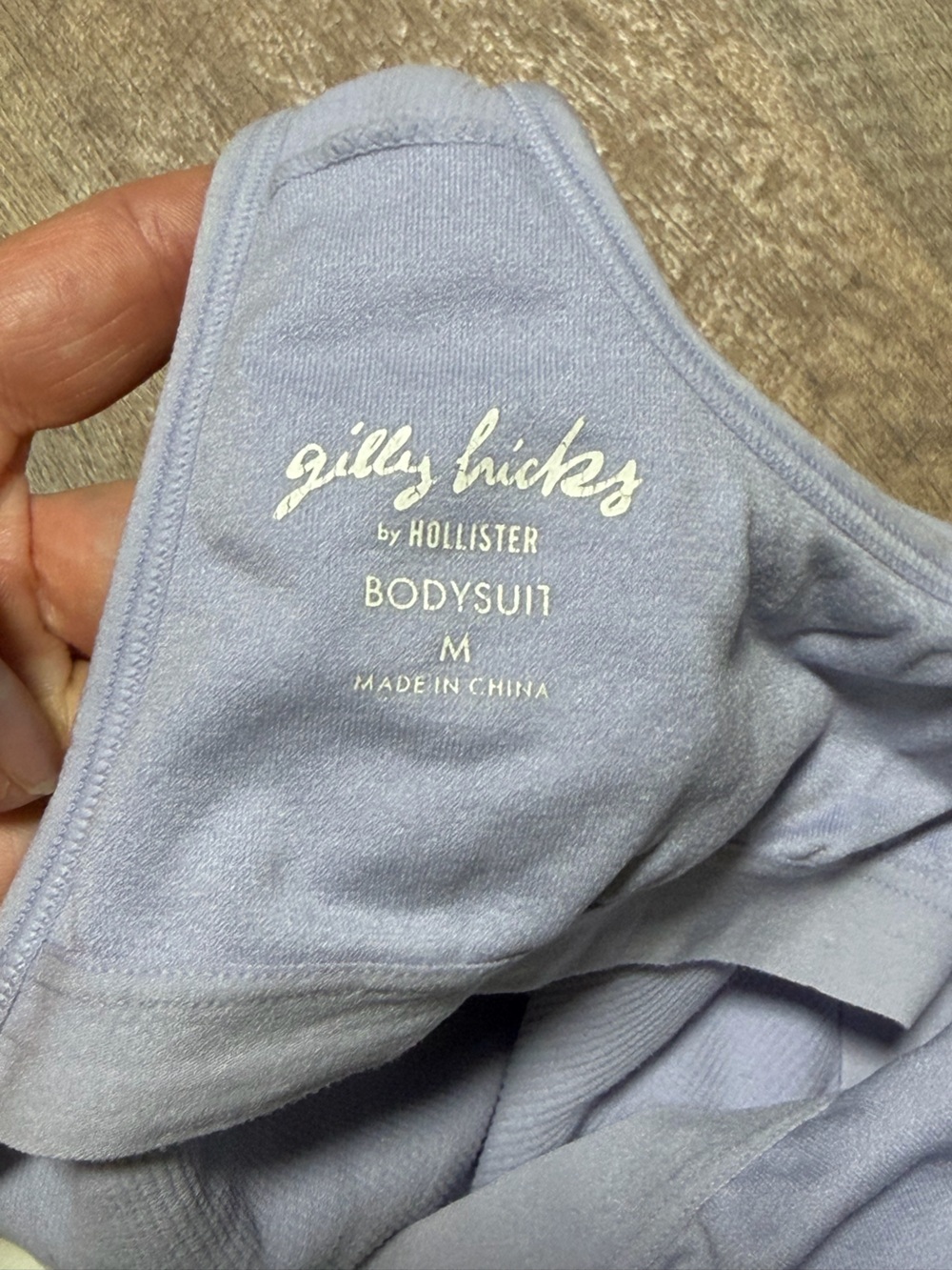 Hollister Gilly Hicks Seamless Ribbed Bodysuit Light Blue Size Medium - Picture 4 of 5